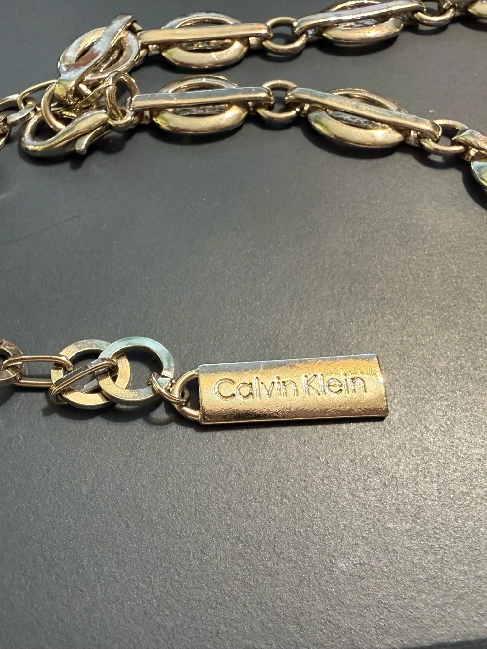 Calvin Klein Silver Link Chain Belt